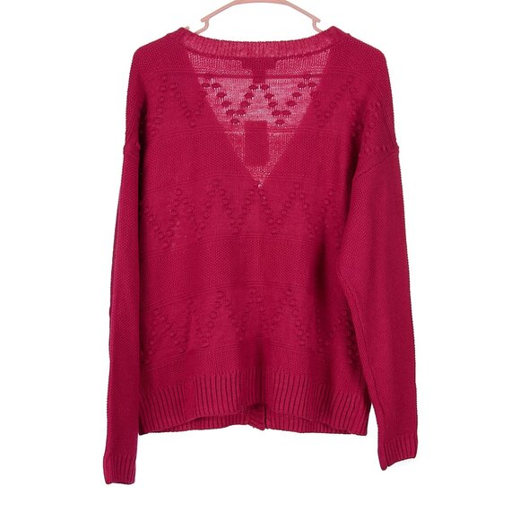 Christopher & Banks Pink Swiss Dot Cardigan Sweater Women's Medium NWT - Picture 8 of 8